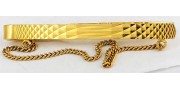 Pince à cravate vintage 1970 en plaqué or